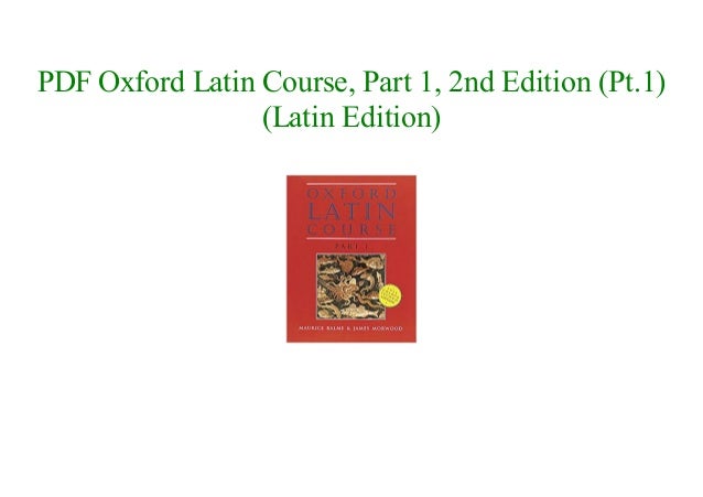 Oxford Latin Course Part 1 Pdf