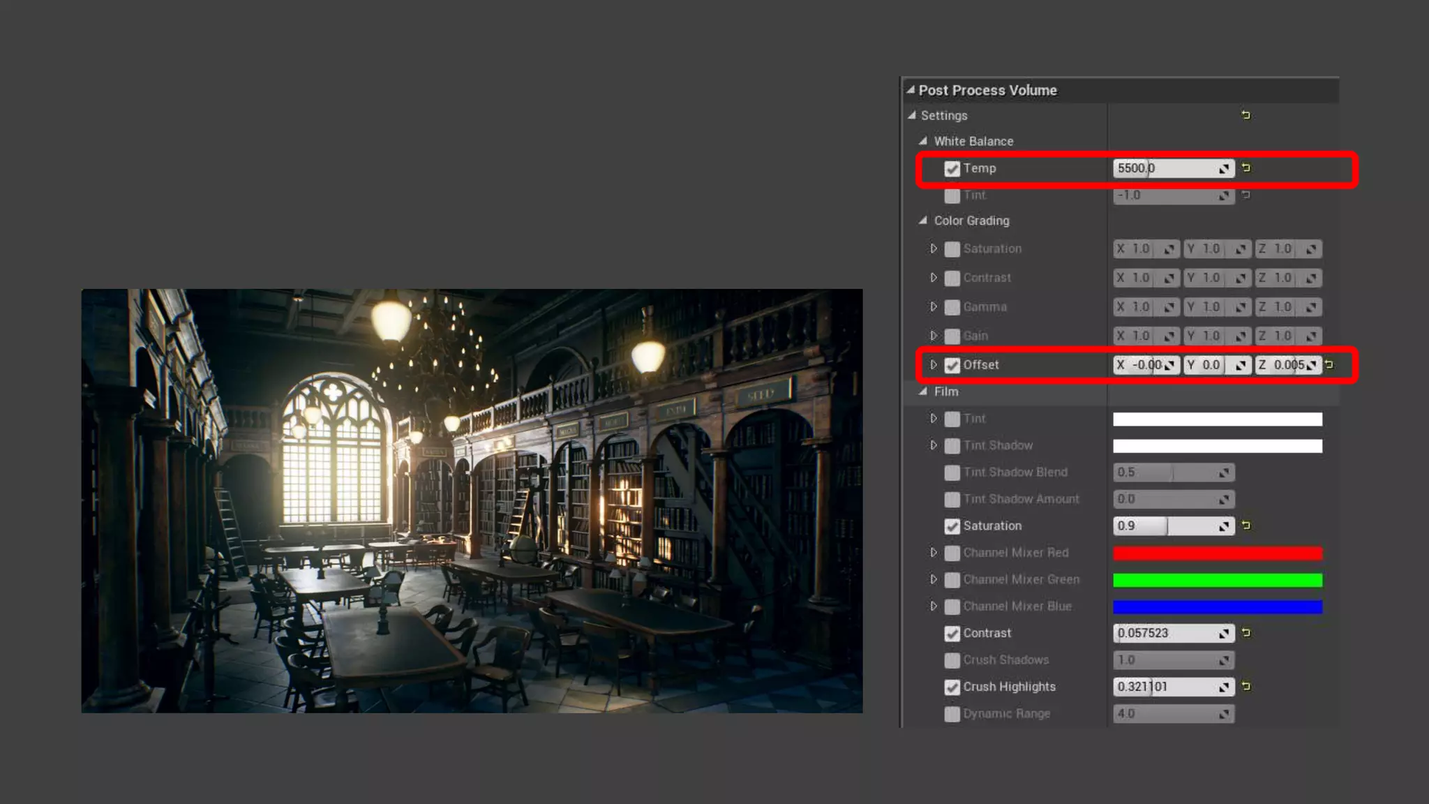LUTを使って
色調補正した方がいいと思います。
 