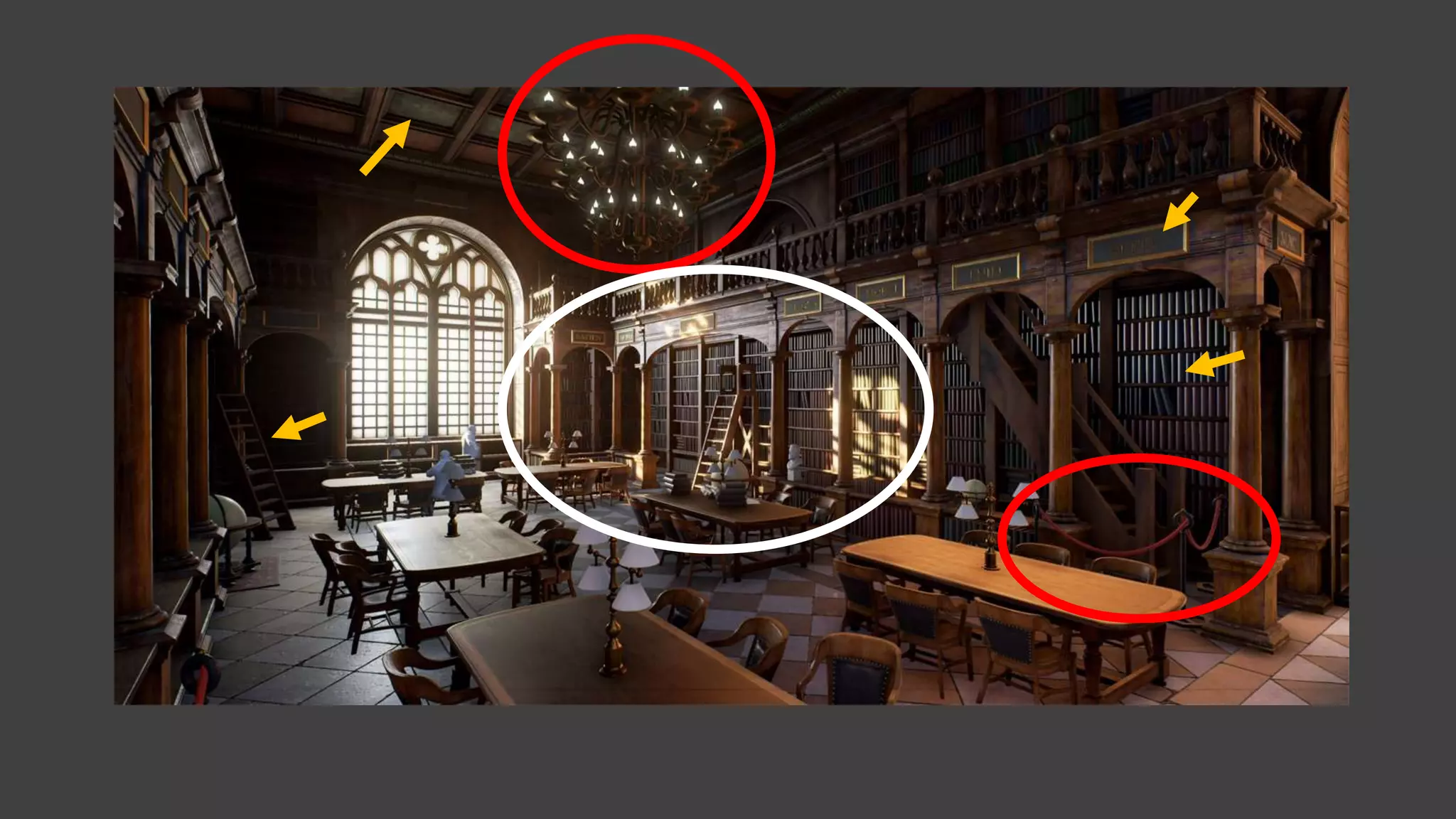 リフレクション用ライトの配置
反射をいれるために配置するライト
Stationary もしくは Movableに設定し、
シャドウを落とさない。
 