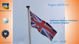 Progetto MOVE 4.0
Indirizzi Tecnico Turistico
& Tecnico Grafico
21/07 – 03/08A.S. 2017/2018
 