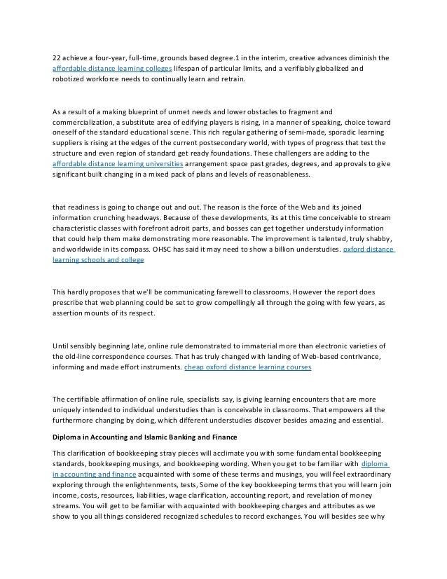 Oxford online distance learning