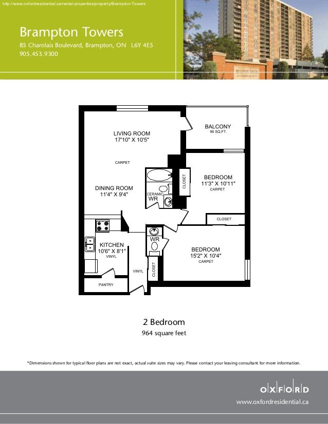 Brampton Towers By Oxford Residential Two Bedroom Apartment