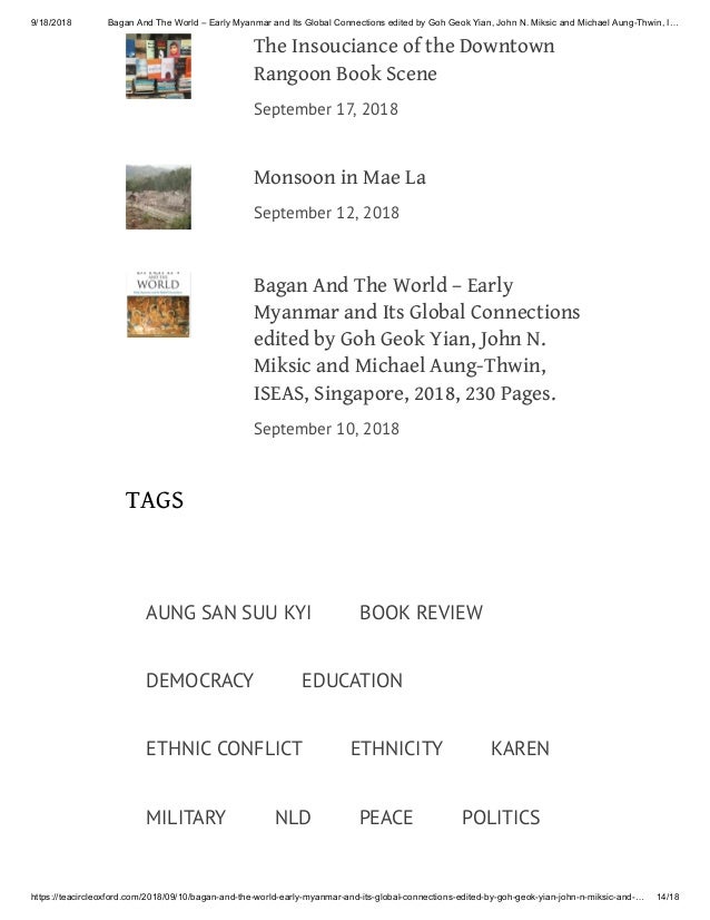 Oxford Teacircle Myanmar Update September 2018