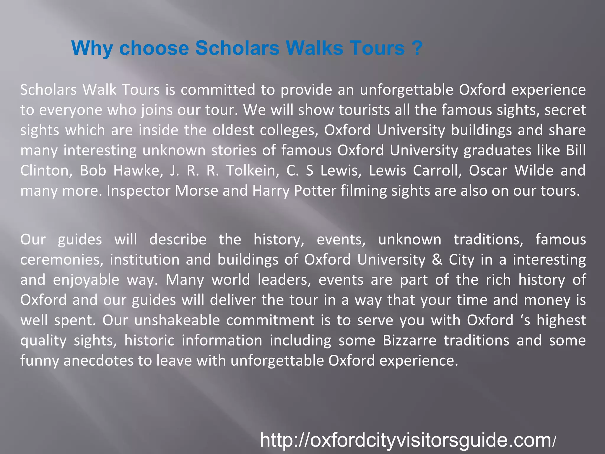 Oxford tours | PPT
