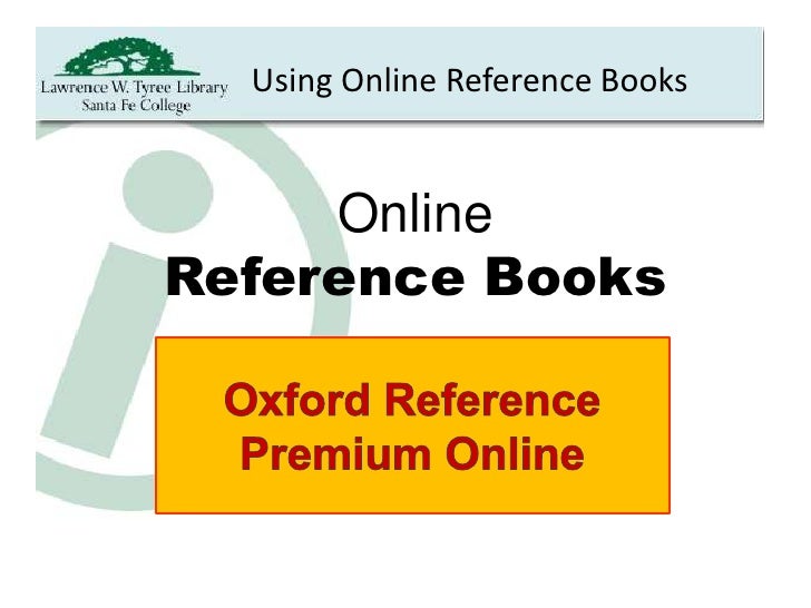 Oxford Reference Premium Online Tutorial