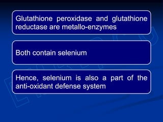 Oxidants and antioxidants