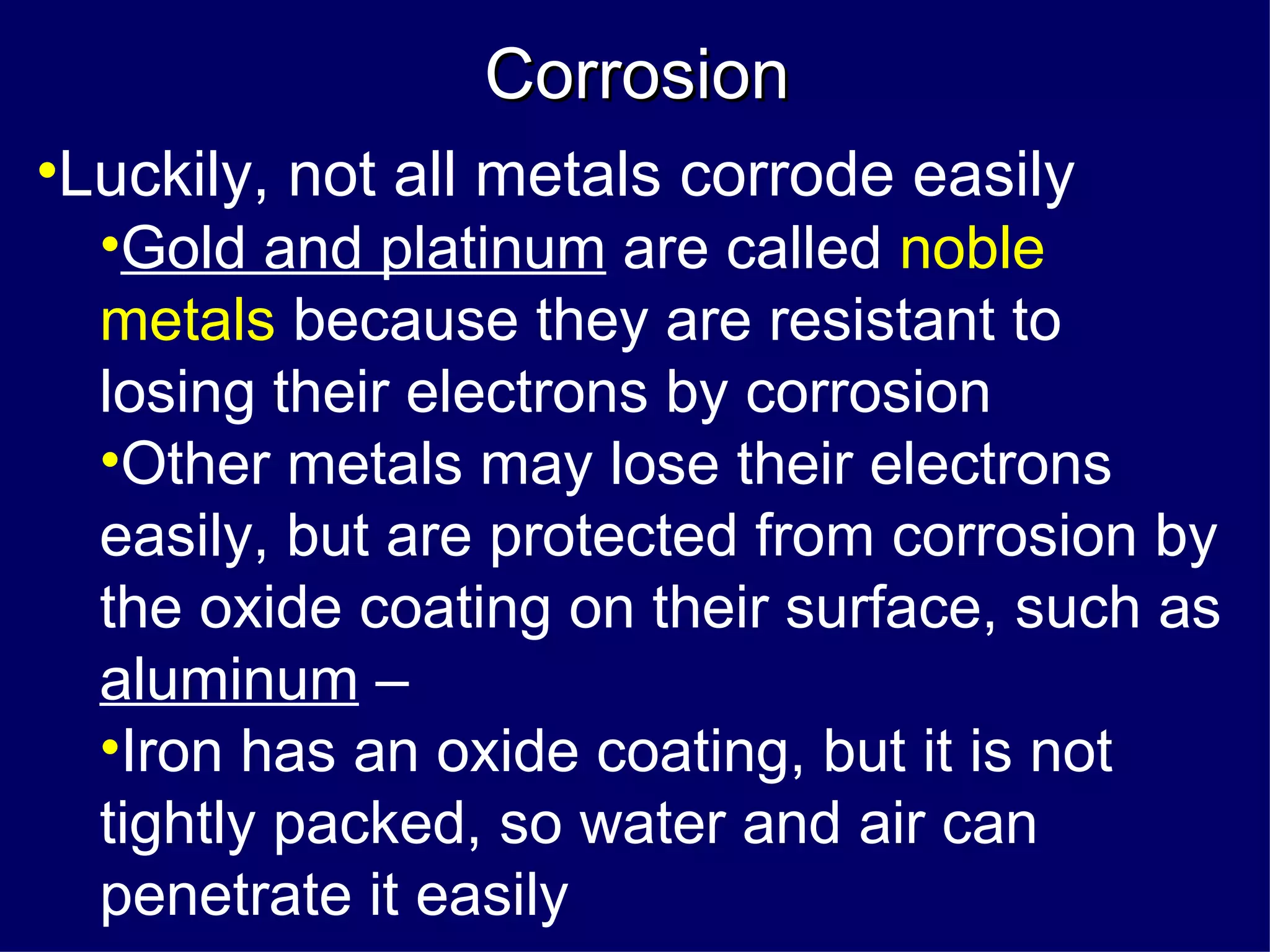 Iron Core Rode Oxidation reduction reactions | PPT