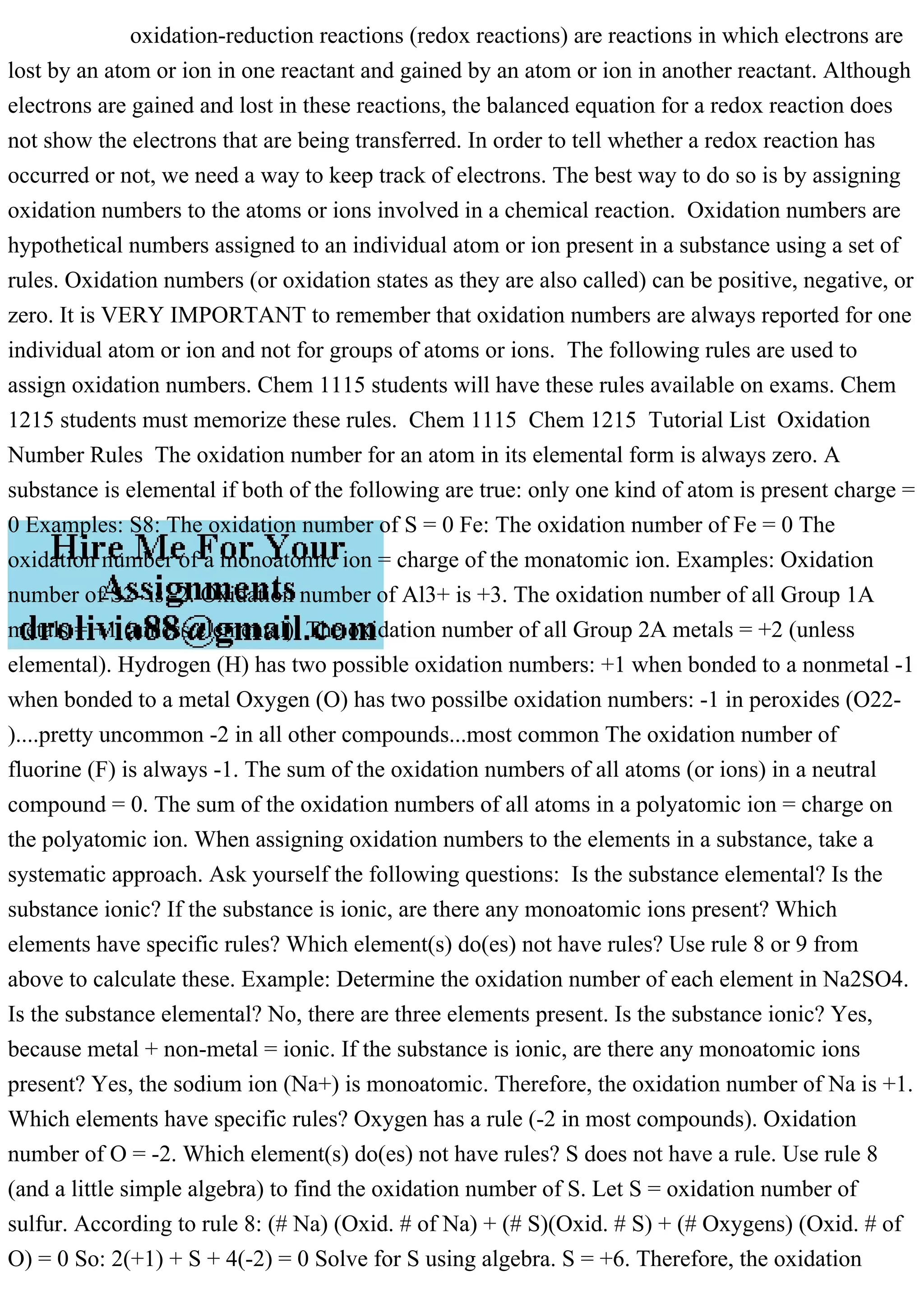 Oxidation Reduction Reactions Redox Reactions A Pdf Oxidation Reduction Reactions Redox Reactions A Pdf