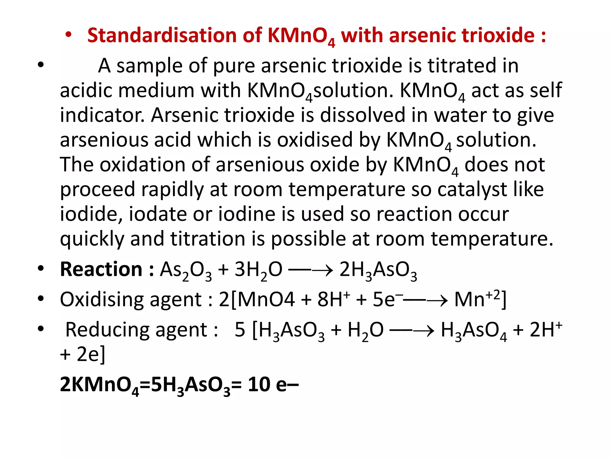 Oxidation reduction titration | PPTX