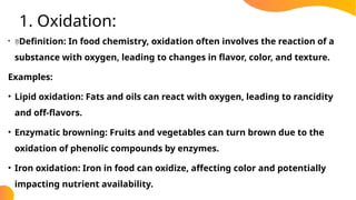 Oxidan oxidation and reduction:fundamental to understanding how food changes ...