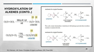HYDROXYLATION OF
ALKENES (CONTD..)
R.O. Norman, J.M. Coxon, Principles of organic synthesis, CRC Press1993.
25
 