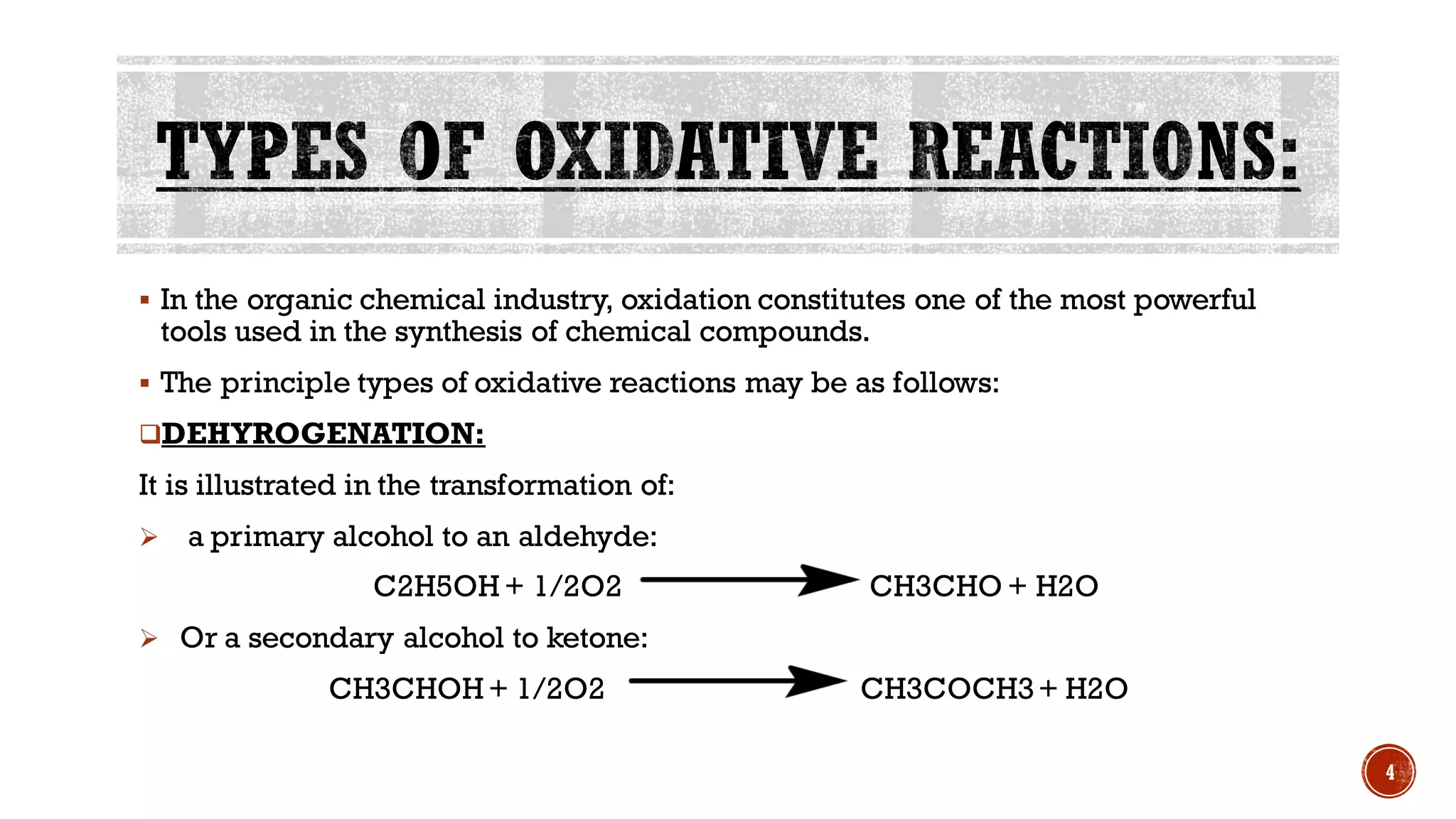 Oxidation (pharmaceutical process chemistry) | PDF