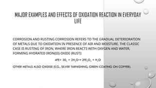 Oxidan Oxidation Reactions.pptx ppt on oxidation rreaction taking place in ...