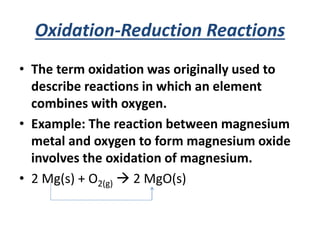 Oxidation Problem Example OXIDATION REDUCTION FOR UNDERGRADUATE STUDENTS.ppt