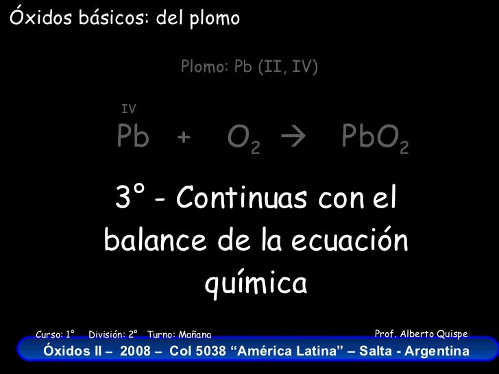 Oxidos de Plomo