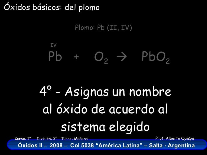 Oxidos de Plomo