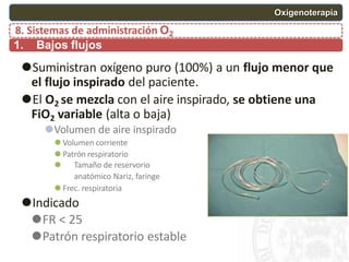 Fio2 Flujo OXIGENOTERAPIA. manejo anestesiologia pptx | PPTX