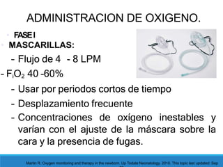 Fio2 Flujo oxigenoterapia en el rn.ppt