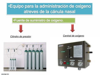 Cilindro de presión Central de oxígeno 
 