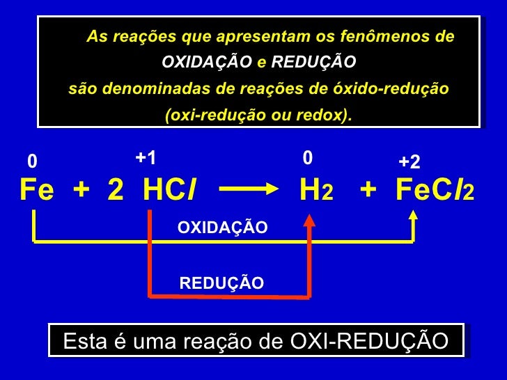 Em Uma Reação De Oxirredução O Agente Oxidante