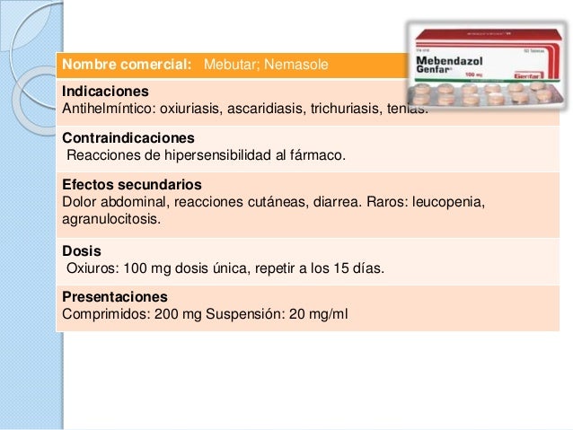 Mebutar 200 mebendazol jarabe precio