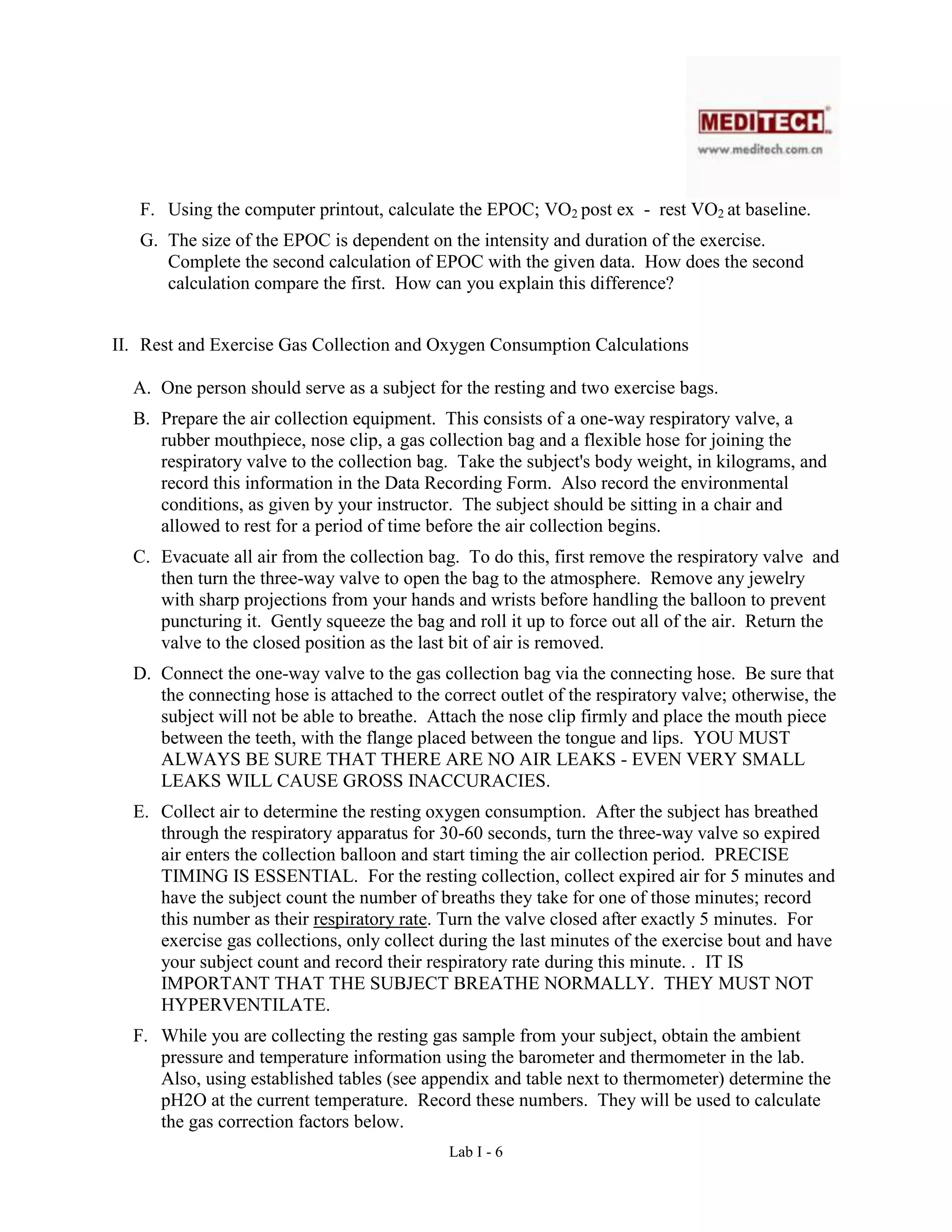 Oxygen consumption | PDF