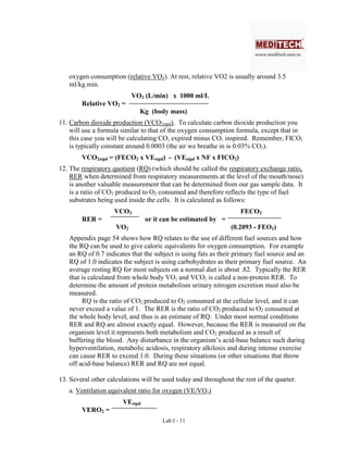 Oxygen consumption | PDF