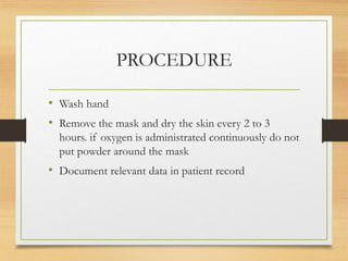 Oxygen administration