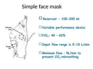 Max Fio2 Simple Face Mask fundamental of Nursing OXYGEN ADMINSTRATION ALX-2021.pptx