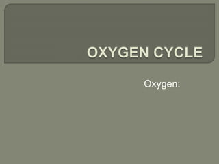 Oxygen: 
 