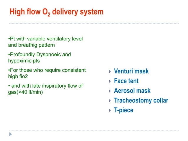 Oxygen delivery devices | PPTX | Ear, Nose and Throat Conditions ...