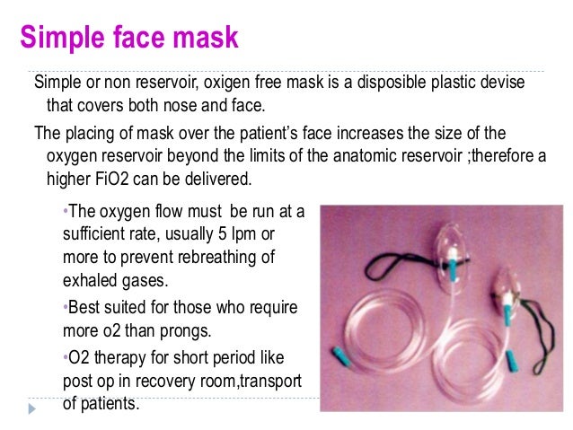 types of oxygen delivery devices