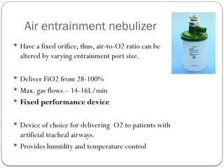 OXYGEN DELIVERY DEVICES seen in anaesthesia | PPTX
