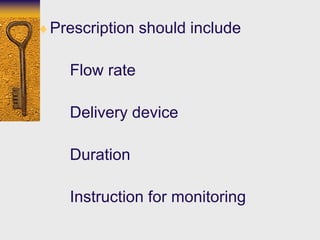 Oxygen delivery systems PPT