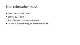 HIGH AND LOW FLOW OXYGEN DEVICES | PPTX