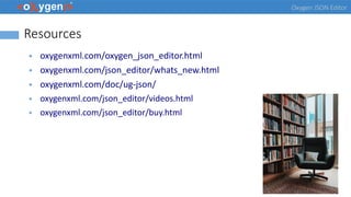 Oxygen JSON Editor | PDF