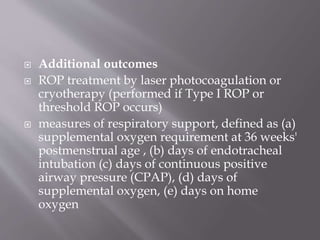 Oxygen saturation in preterms | PPTX