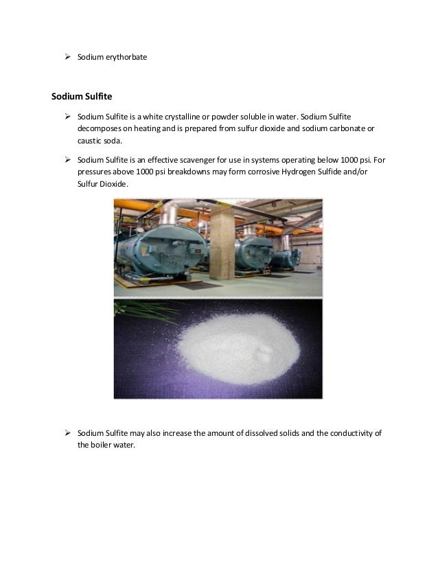 Oxygen scavenger chemicals for boiler feed water