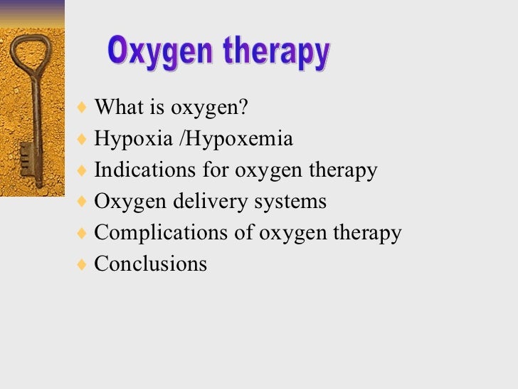 Oxygen therapy