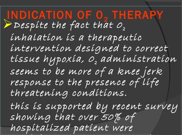 Oxygen therapy