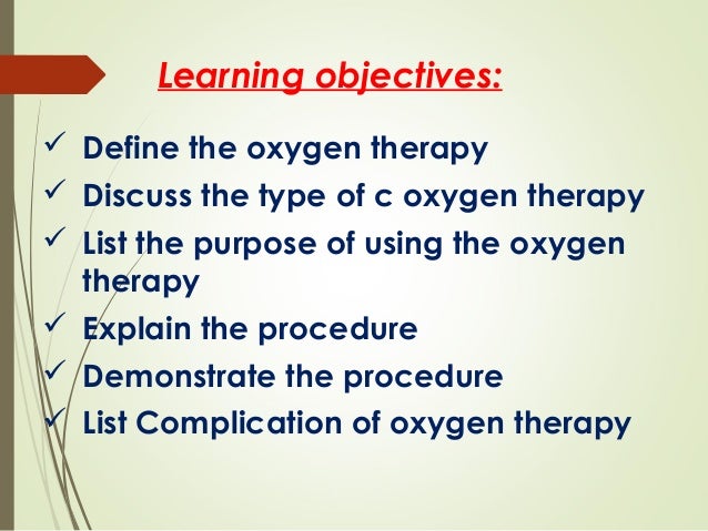 Oxygen Therapy