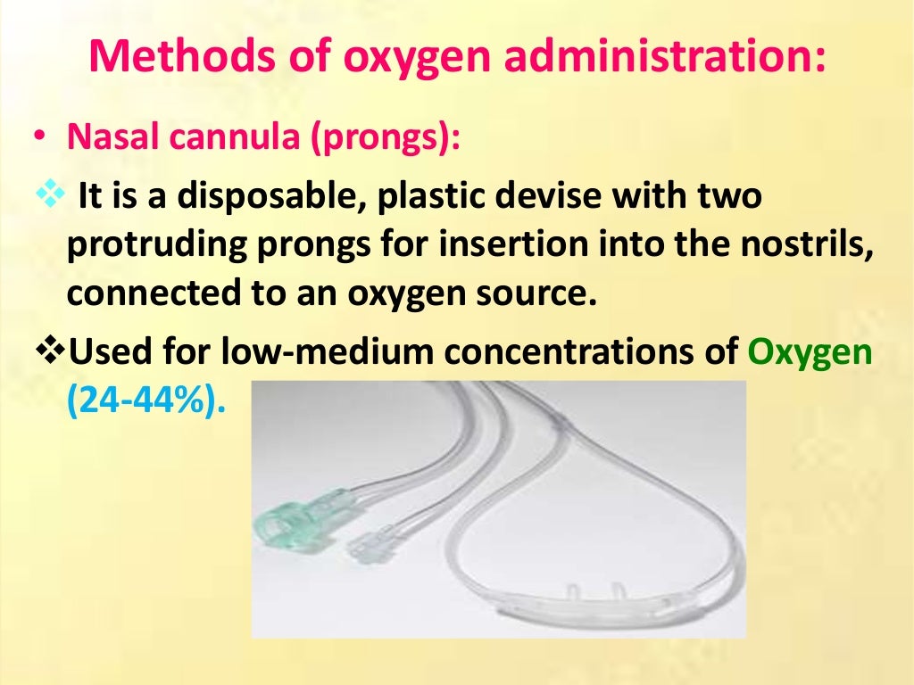 Oxygen therapy. methods of oxygenation