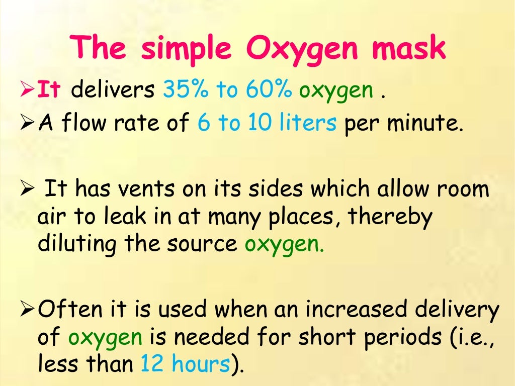 Oxygen therapy. methods of oxygenation
