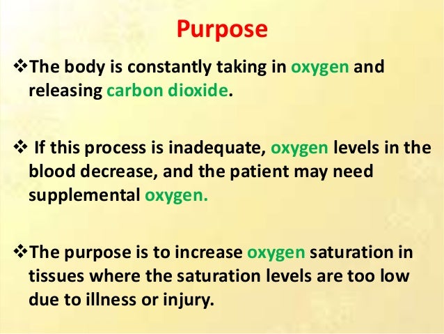 Oxygen Therapy Methods Of Oxygenation
