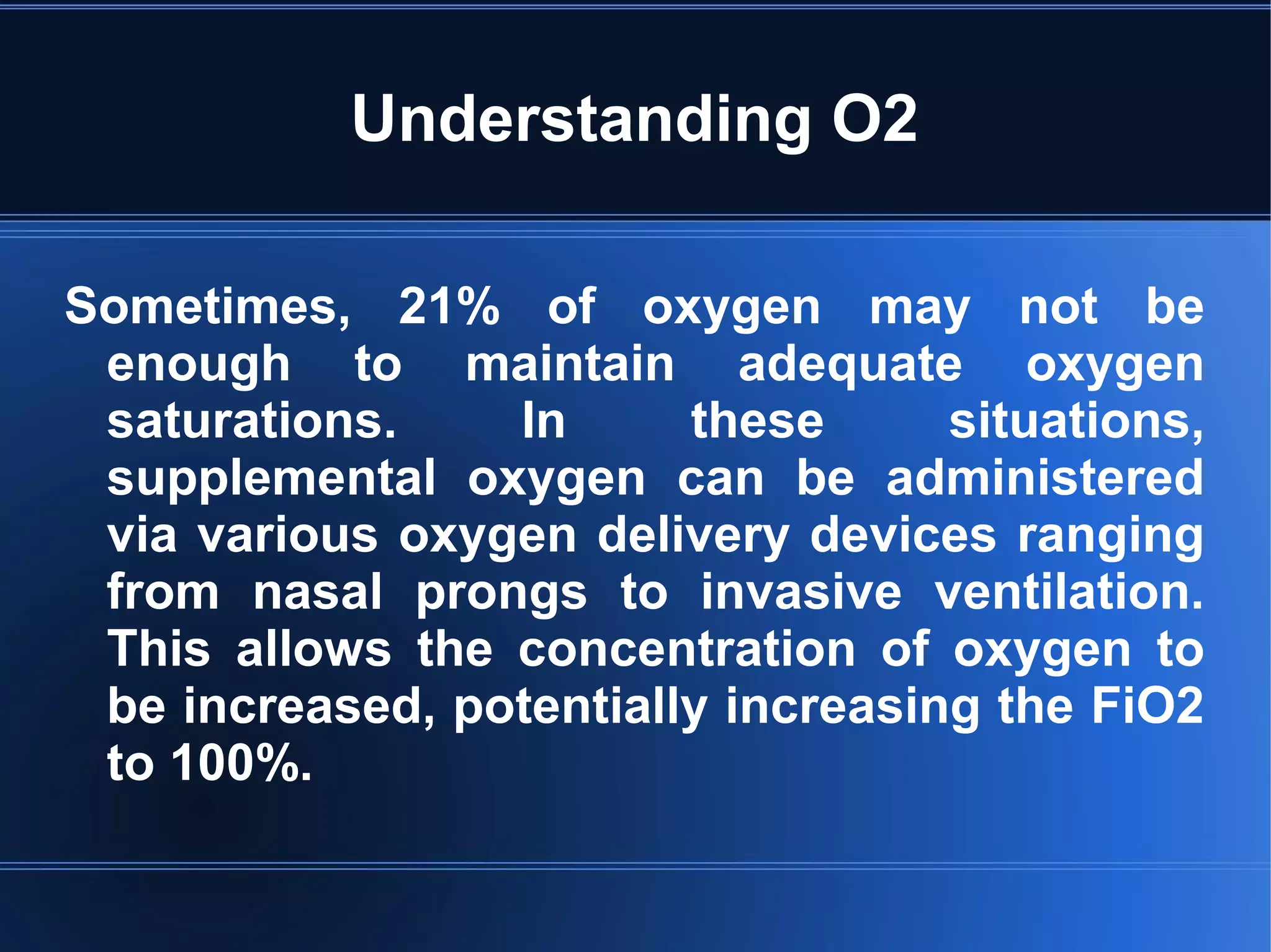 O2 Allowance Oxygen therapy | PPT