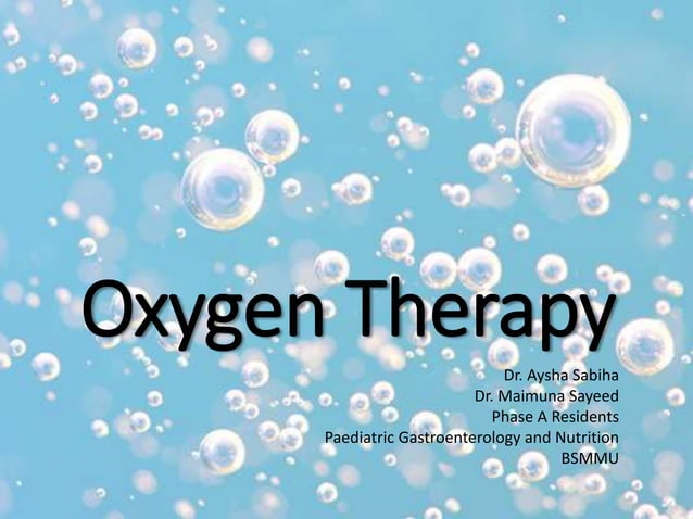 Oxygen therapy | PPTX