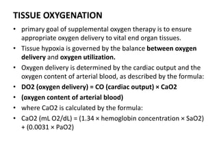 O2 Supplementation Formula Oxygen therapy | PPTX