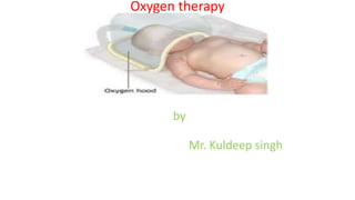 Oxygen therapy
by
Mr. Kuldeep singh
 