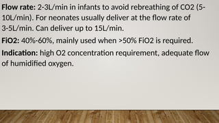 Fio2 1.3l Oxygen therapy.pptx use of oxygen in pediatrics | PPTX