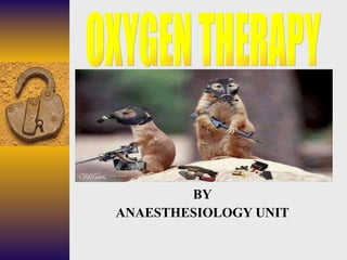 BY ANAESTHESIOLOGY UNIT OXYGEN THERAPY 